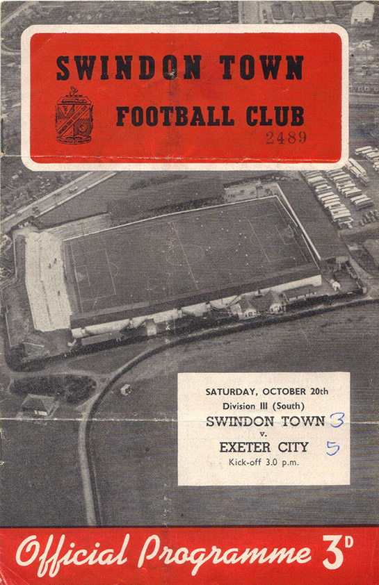 <b>Saturday, October 20, 1956</b><br />vs. Exeter City (Home)